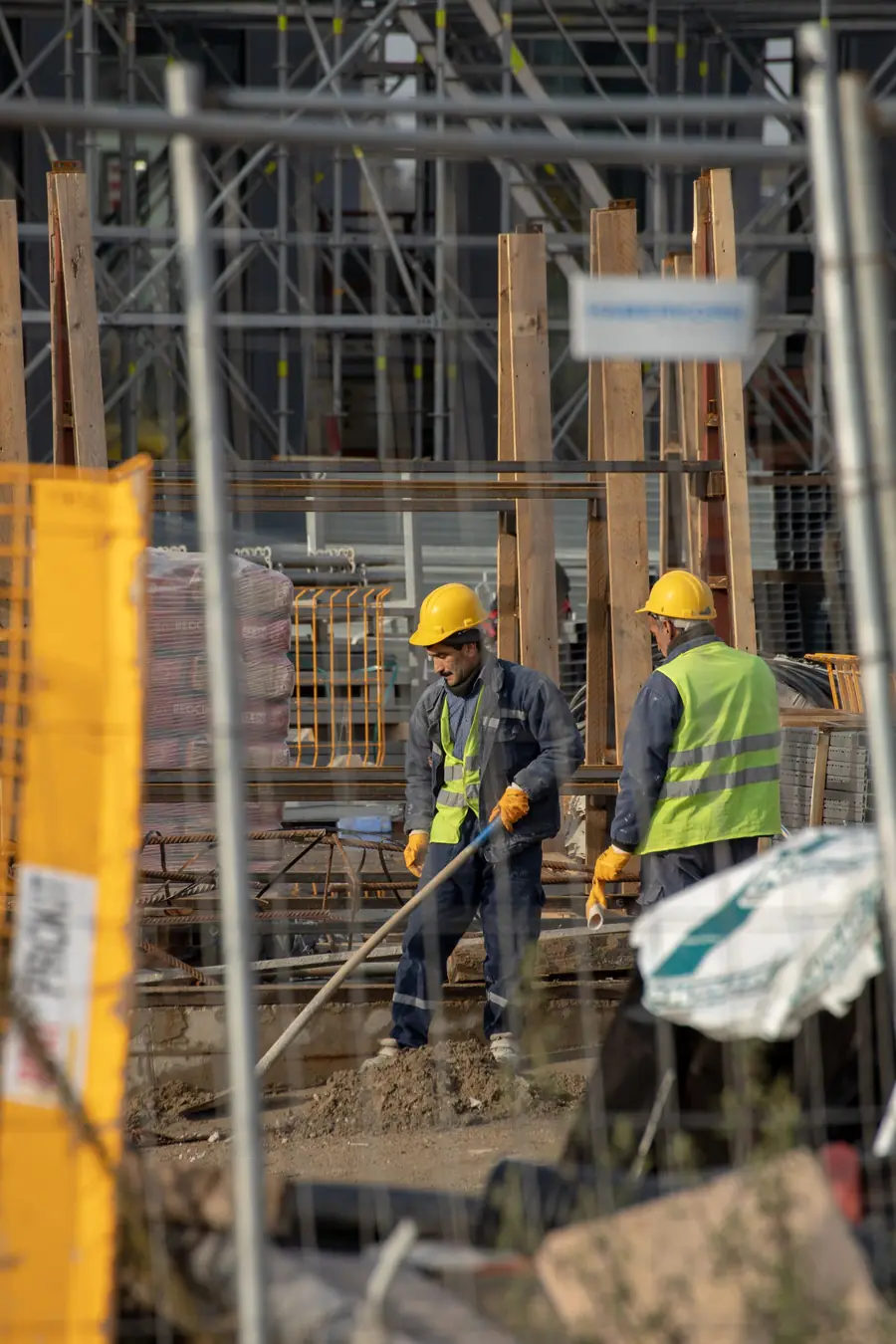 Crew working on site